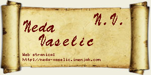 Neda Vaselić vizit kartica